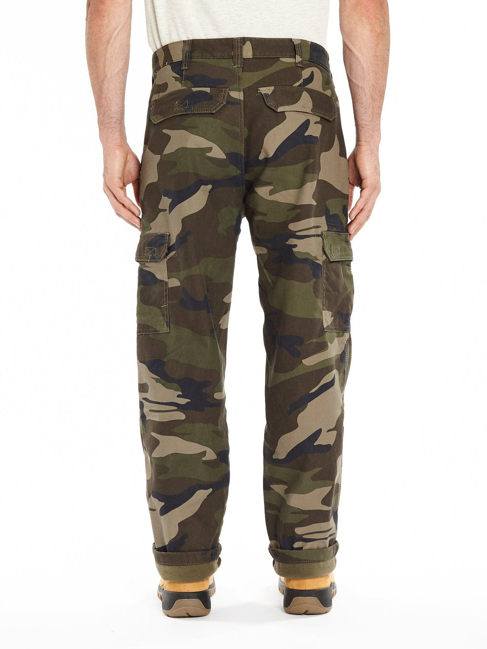 Men Flap Pocket Camo Cargo Pants