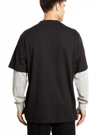 Long Sleeve Pocketed Crew Shirt with Thermal Sleeves