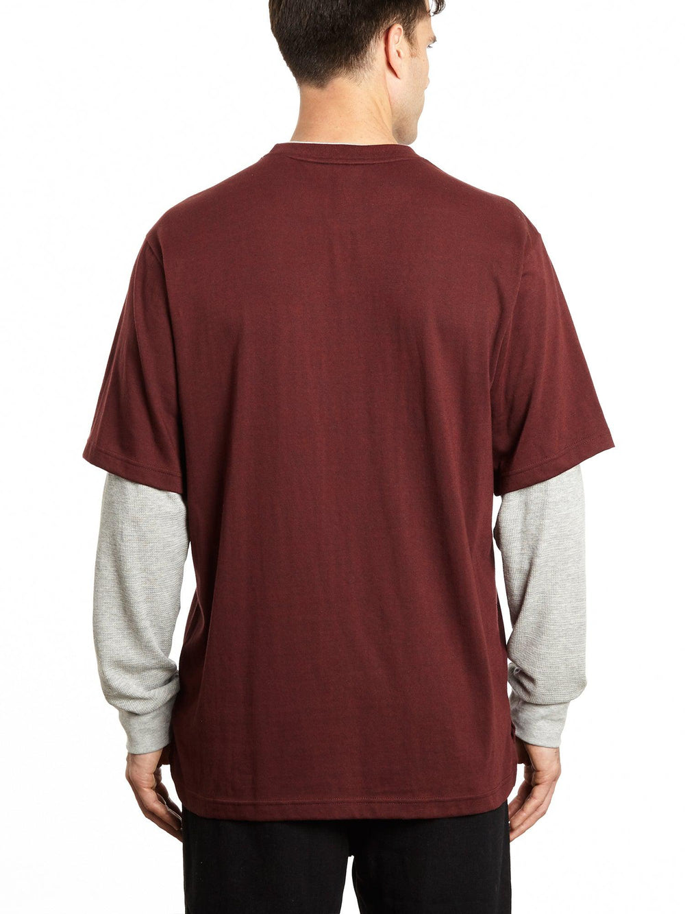 Long Sleeve Pocketed Crew Shirt with Thermal Sleeves