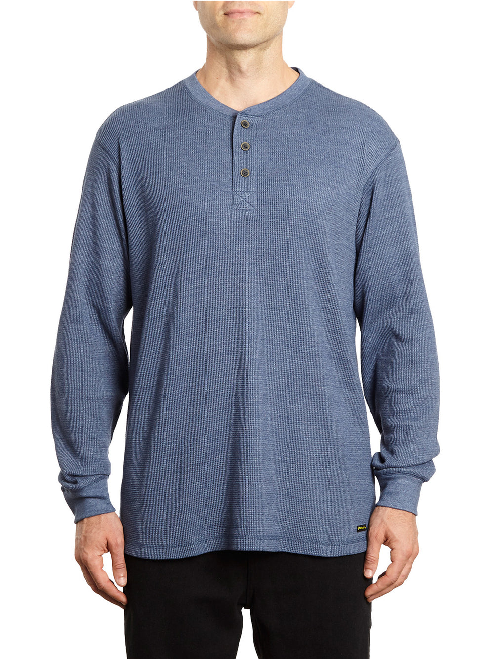 Thermal Henley Shirt with Long Sleeves