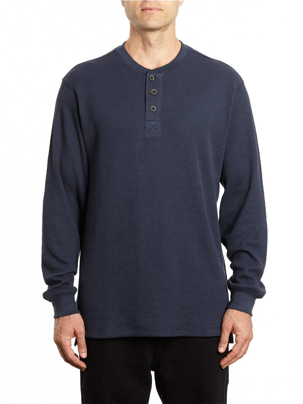 Thermal Henley Shirt with Long Sleeves