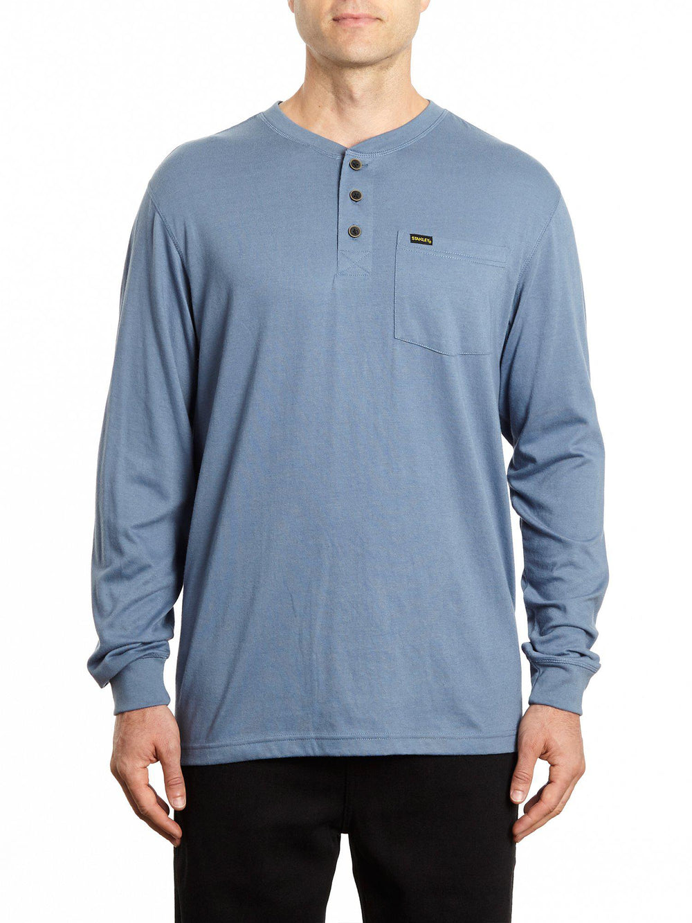 Long Sleeve Pocketed Henley Shirt