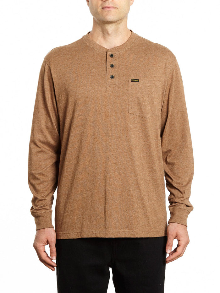 Long Sleeve Pocketed Henley Shirt
